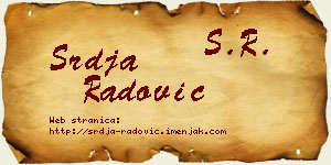 Srđa Radović vizit kartica